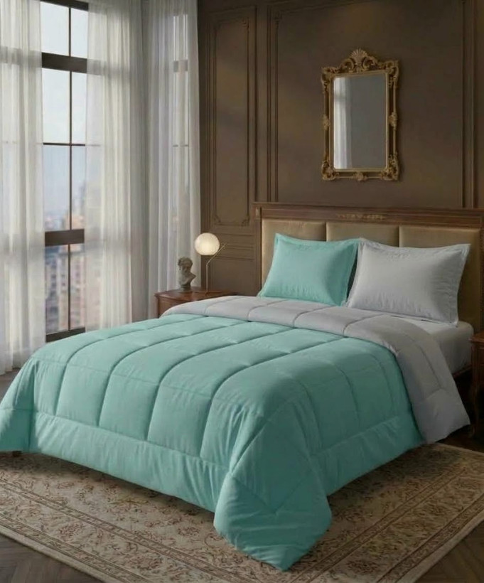 روتختی مدل سلین فیروزه ای با طوسی روشن ( تمام نخ بدون حساسیت بدون طرح )